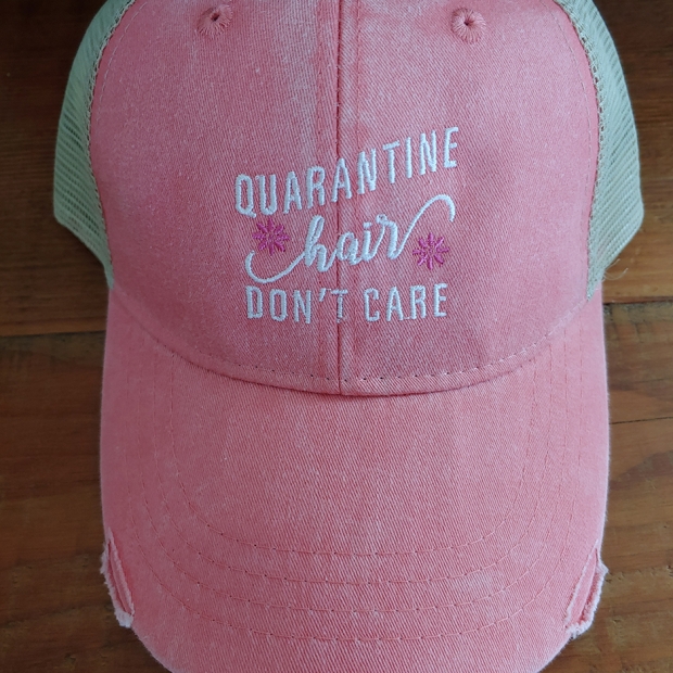 Cap – coaral 1 Quarantine Hair Don't Care Coral Cap
