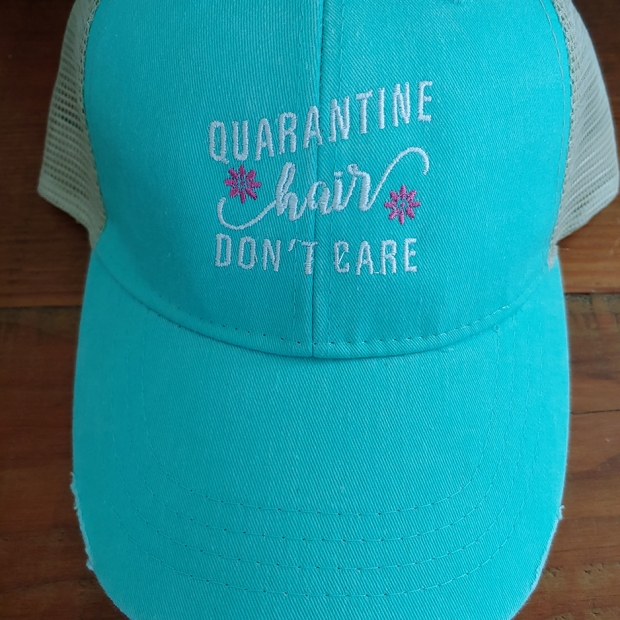 Cap – seafoam 1 Quarantine Hair Don't Care Seafoam Cap