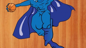 Blue Devil Floor Logo Graphic for Classic Sport Floors, Berlin, NJ