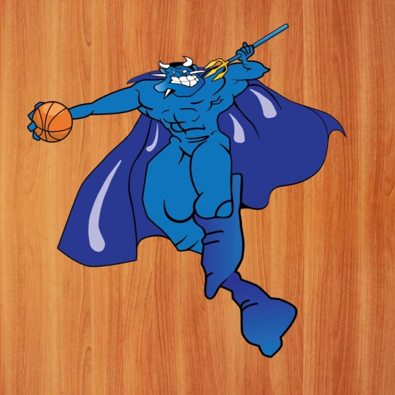 Blue Devil Floor Logo Graphic for Classic Sport Floors, Berlin, NJ